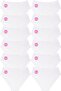 12-Piece White Elastic Waist Seamless Micro Premium Women's Panties