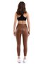 Zippered Faux Leather Leggings High Waist Power Lycra - 7