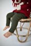 Button Detailed Ribbed Baby Knitwear Leggings - 3