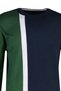 Green Slim Fit Cotton Crew Neck Paneled Knitwear Sweater Tmnaw21Kz0566 - 7
