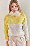 Women's Beige Yellow Turtleneck Knitted Sweater 40201004 - 3