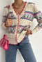 Women's Authentic Pattern Openwork Detailed Standard Size Vintage Knitted Knitwear Cardigan (S / M Compatible) - 2