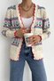 Women's Authentic Pattern Openwork Detailed Standard Size Vintage Knitted Knitwear Cardigan (S / M Compatible) - 4