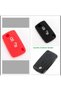 2 Pieces Peugeot 207 307 Partner Compatible 2-Key Silicone Key Protection Case Red And Black
