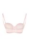 Light Pink Ribbed Fixed Cup Detachable Strapless Knitted Bra with Rope Strap THMSS23SU00002 - 9