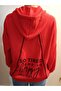 Red Hooded Thick Fleece Inside Knitted Sweatshirt
