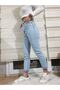 Mom Jean Snow Washing Flexible Lycra Woman - 2