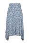Indigo Patterned Flounced Asymmetrical High Waist Midi Stretchy Knitted Skirt TWOAW20ET0440 - 8