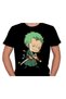 Roronoa Zoro Logo Animation T-Shirt Unisex T-Shirtbsk01-231Sö Roronoa Zoro Logo Animation T-Shirt Unis - 2