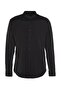 Black Men's Slim Fit Judge Collar Shirt Tmnaw23Go00017 - 6