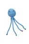 ®2 Pieces Plush Soft Colorful Straw Blue Octopus Pet Toy with Bells - 2