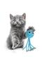 ®2 Pieces Plush Soft Colorful Straw Blue Octopus Pet Toy with Bells - 3