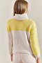Women's Beige Yellow Turtleneck Knitted Sweater 40201004 - 2