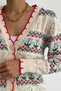 Women's Authentic Pattern Openwork Detailed Standard Size Vintage Knitted Knitwear Cardigan (S / M Compatible) - 3