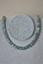 Certified 8 Mm Aquamarine Natural Stone Necklace