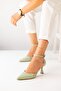 Lace-Up Stiletto Pointed Toe Women's Heeled Shoes - 3