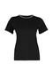 Siyah %100 Pamuk Kontrast Dikiş Detaylı Basic Bisiklet Yaka Örme T-Shirt TWOSS19AD0085 - 6