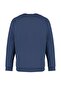 Navy Blue Oversize/Wide Cut Fleece Inside/Warm Raglan Sleeve Sweatshirt Tmnaw23Sw00190 - 13