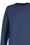 Navy Blue Oversize/Wide Cut Fleece Inside/Warm Raglan Sleeve Sweatshirt Tmnaw23Sw00190 - 12