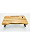 Brown Portable Folding Wooden Laptop Desk Stand - 2