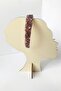 تاج مخملي مطرز بالكريستال المختلط مطرز يدويًا باللون الأرجواني الفاتح - 3