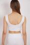 Women's White Basic Crop Undershirt - 2