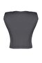Anthracite Padded Fitted Crew Neck Crop Stretchy Knitted Blouse TWOSS23BZ00251 - 8