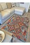 Cotton Multicolored Authentic and Ethnic Patterned Rug 505 - 5