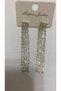 Women's Stylish Silver Color 4 Row Zircon Stone Dangle Earrings - Mother's Day Gift