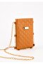 Quilted Patterned Chain Phone Bag - 3