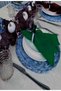 New Year's Elegance 12-Piece Linen Fabric Napkin Set Green - 3