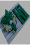 New Year's Elegance 12-Piece Linen Fabric Napkin Set Green - 6