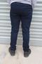 Men's Navy Blue High Waist Loose Cut Pipe Leg Denim Pants Regular Fit Jean - 3