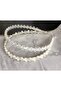 Double Pearl Crystal Bridal Tiara Hair Accessory - 2
