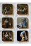 Johannes Vermeer Art Themed Wooden Coasters Wooden Printed Coasters Set of 6 (9 X9CM) - 2