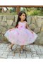 Pink Floral One Shoulder Girl's Princess Dress