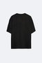 Unisex Madrid Printed Black Oversize T-shirt - 2