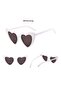 Heart Frame Sunglasses Cat Eye Heart Glasses Heart Retro Sunglasses - 5