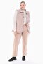Women's Quilted Lined Vest Light Beige Large Size 1028 - 4