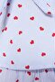 Mavi Çizgili Kalpli İp Askılı Viskon Şortlu Dokuma Pijama Takımı THMSS23PT00133 - 5