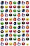 Sticker Embossed A4 Size Stiker Notebook, Planner Label (lim101) - Mini Cute Monsters