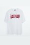 Harmandar - Unisex Madrid Printed White Oversize T-shirt