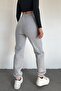 Women's Gray Winter Thick Fleece Inside High Waist Elastic Leg Basic Jogger Sweatpants - 3