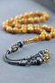 Sphere Cut Fire Amber Rosary with Silver Tassels - 3