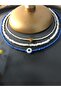 Heart Evil Eye Beaded Gold Detailed Stick Sand Bead 3-Piece Necklace Set
