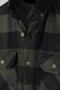 Khaki Men's Slim Fit Shirt Collar Double Cover Pocket Plaid Lumberjack Shirt - 3