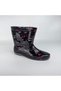 Women's Purple Color Floral Work Vineyard Garden Rain Boots - 5