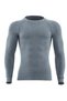 9259 Men's Unisex Gray Melange Thermal Clothing Crew Neck Long Sleeve Thermal Underwear Single Top - 4