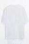 Harmandar Retro Catzilla Printed Unisex White Oversize T-shirt - 2