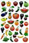 Sticker Embossed A4 Size Sticker Notebook, Planner Sticker, -(Lim060) - Vegetable Fruits
